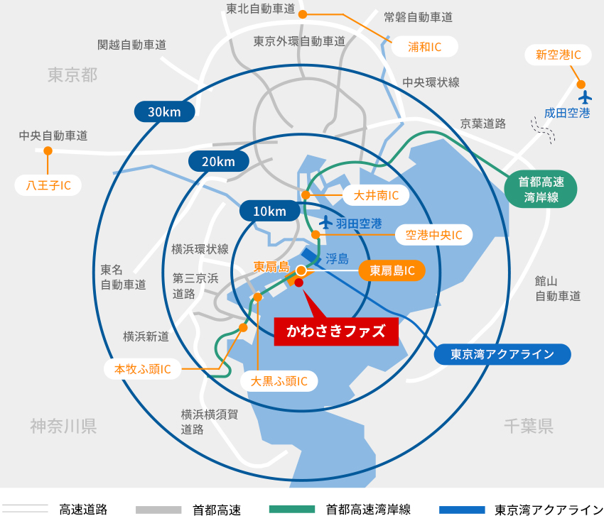 かわさきファズ　アクセスマップ