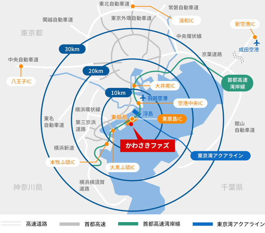 かわさきファズ　アクセスマップ